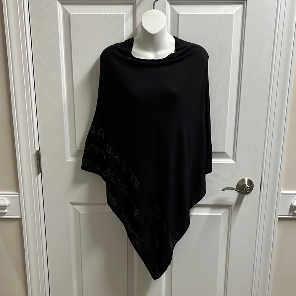 Z&H Women’s Black Sequin Poncho